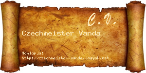 Czechmeister Vanda névjegykártya